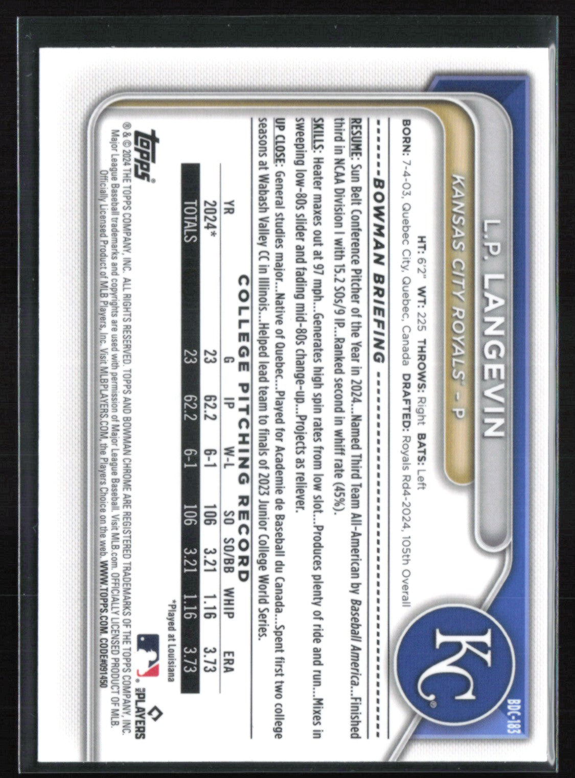 L.P. Langevin 1st Bowman