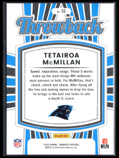 Tetairoa McMillan RC Throwback