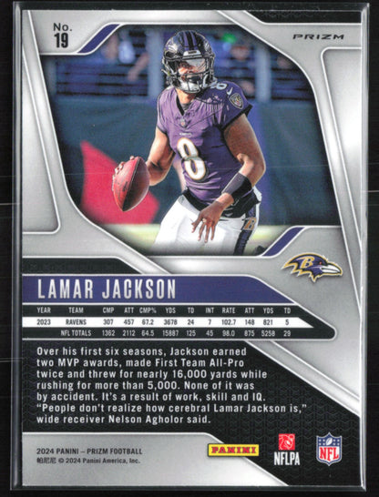 Lamar Jackson Silver Prizm