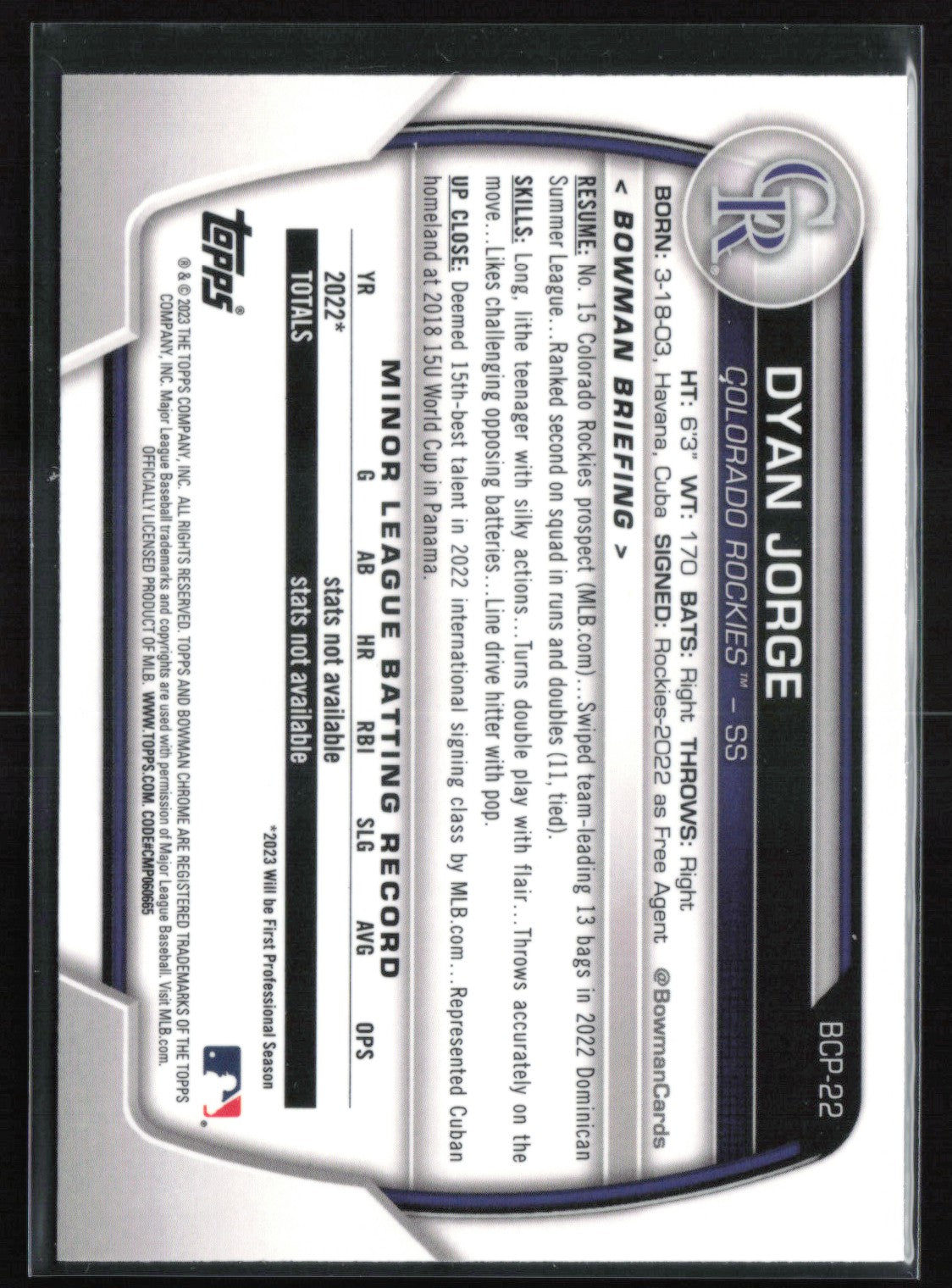 Dyan Jorge 1st Bowman