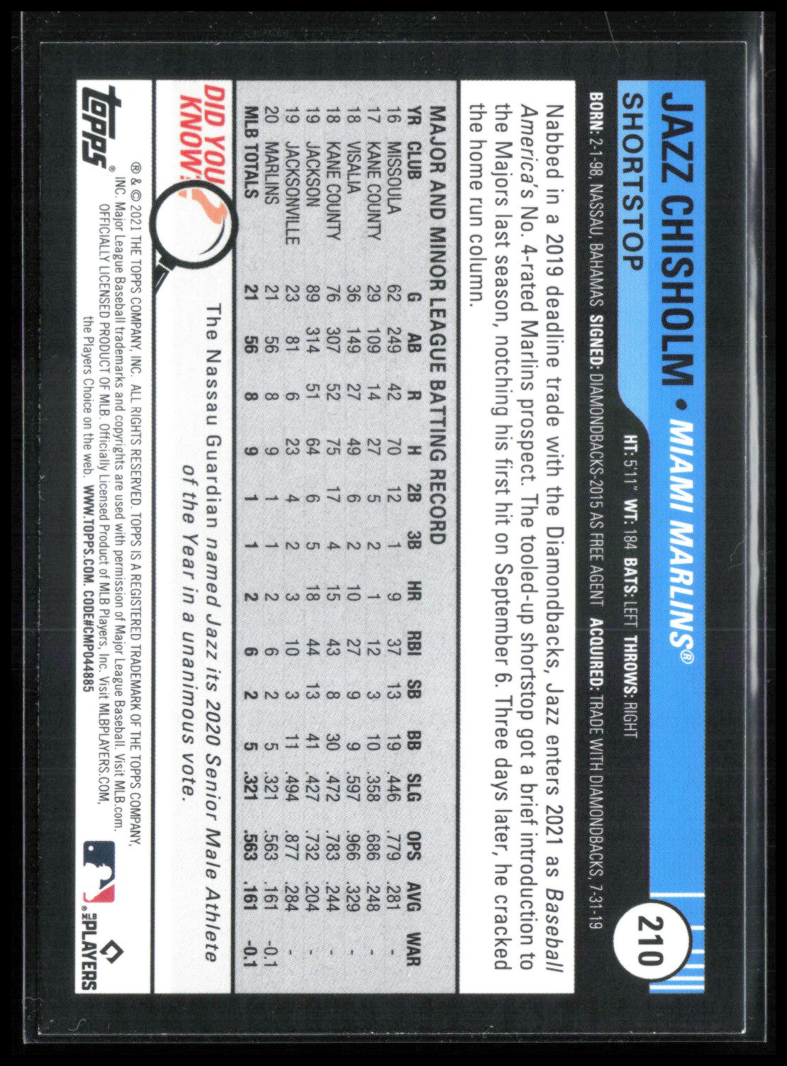 Jazz Chisholm RC