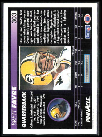 Brett Favre 1992 Pinnacle
