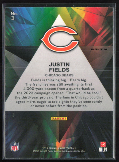 Justin Fields Prizmatic Green Prizm