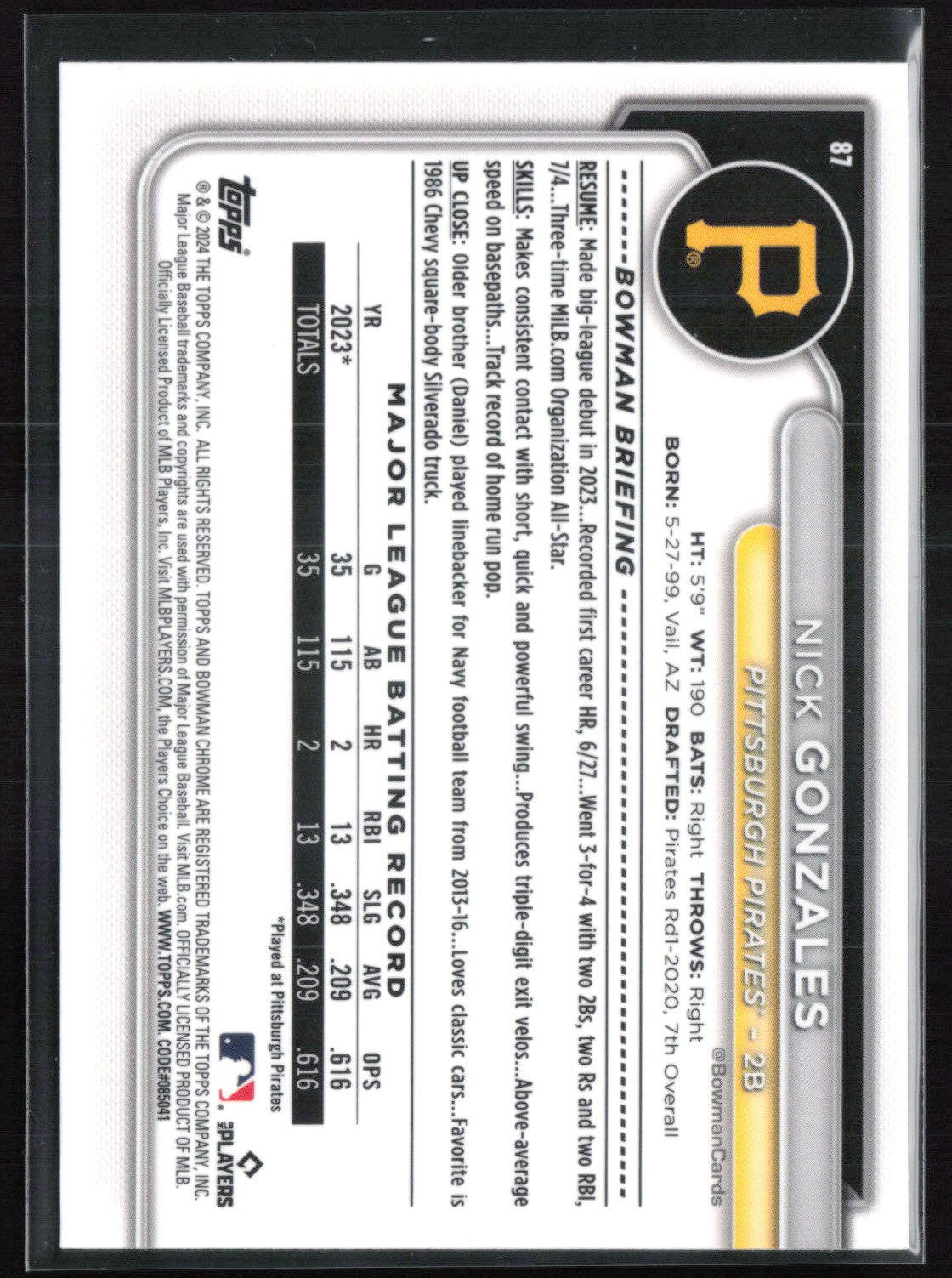 Nick Gonzales RC