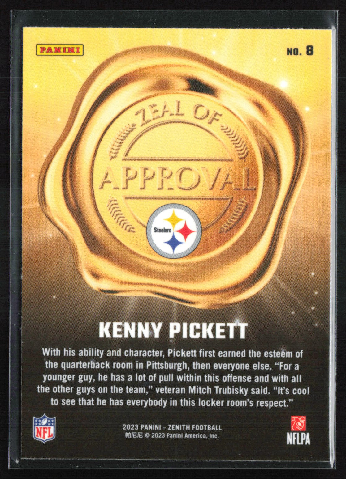 Kenny Pickett Zeal of Approval