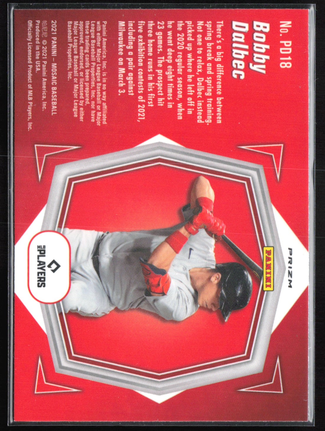 Bobby Dalbec RC Red Mosaic
