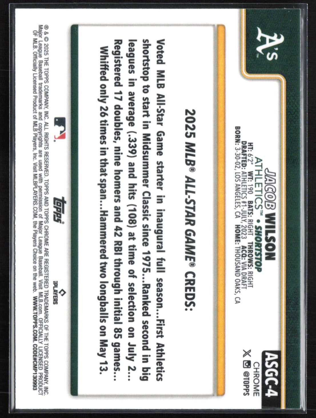 Jacob Wilson RC ASG Refractor