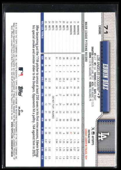 Edwin Diaz Refractor