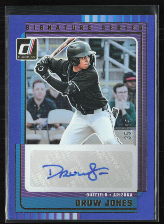 Druw Jones Auto 35/35 Signature Series 2025 Donruss