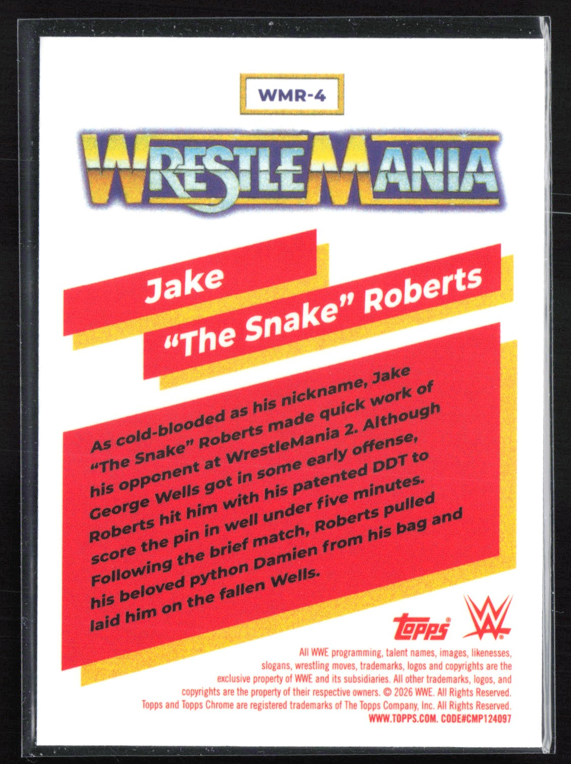 Jake The Snake Roberts Wrestlemania