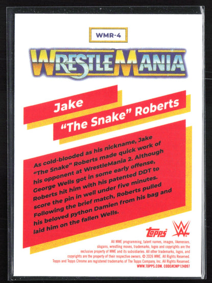 Jake The Snake Roberts Wrestlemania
