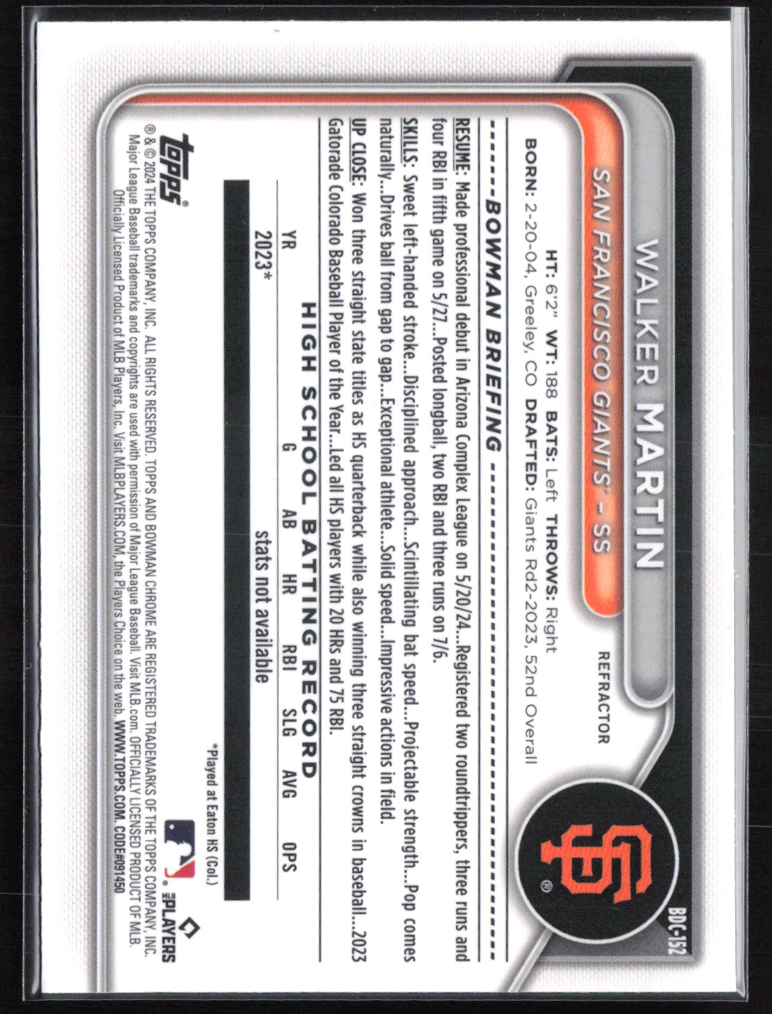 Walker Martin Prospect Refractor