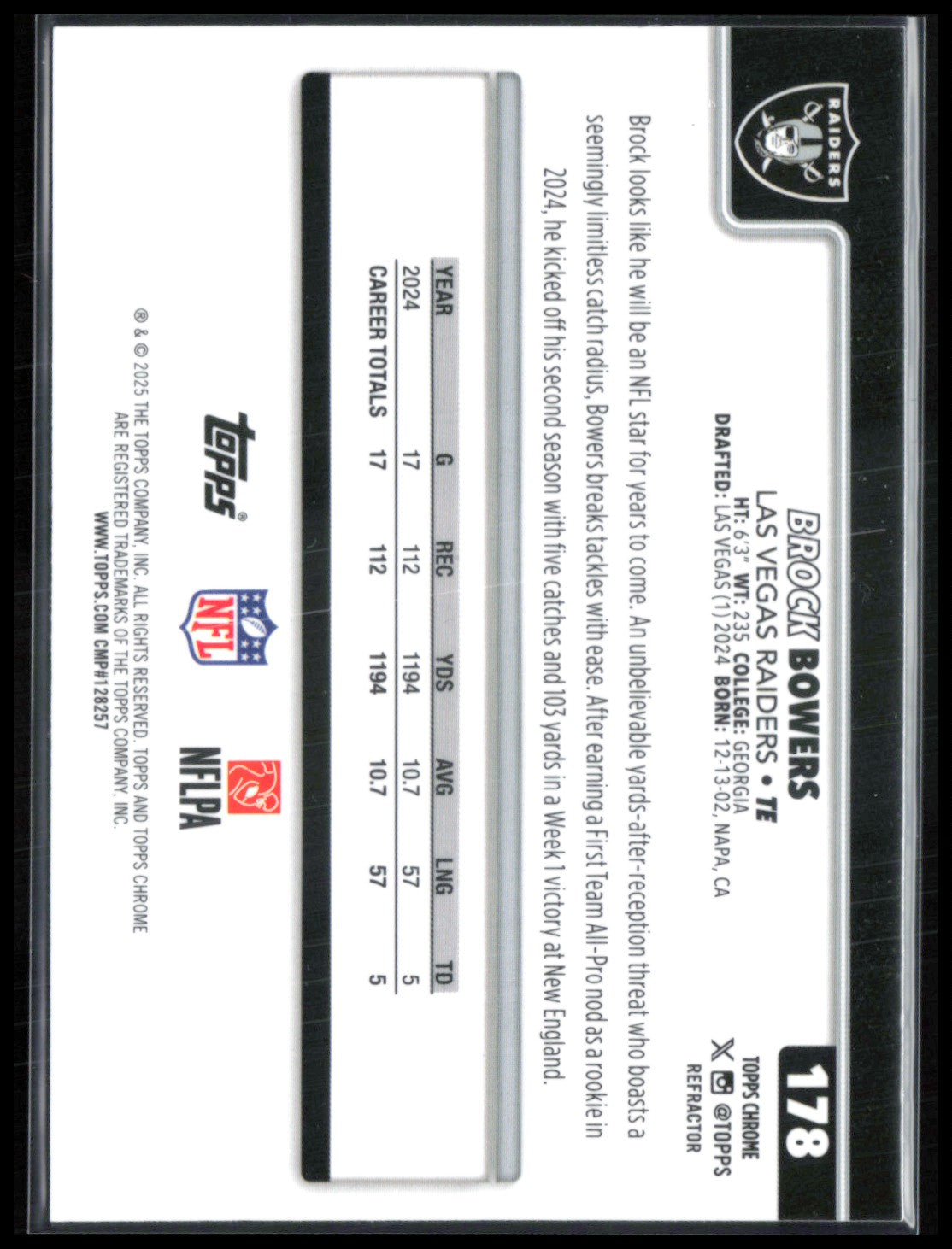 Brock Bowers Refractor