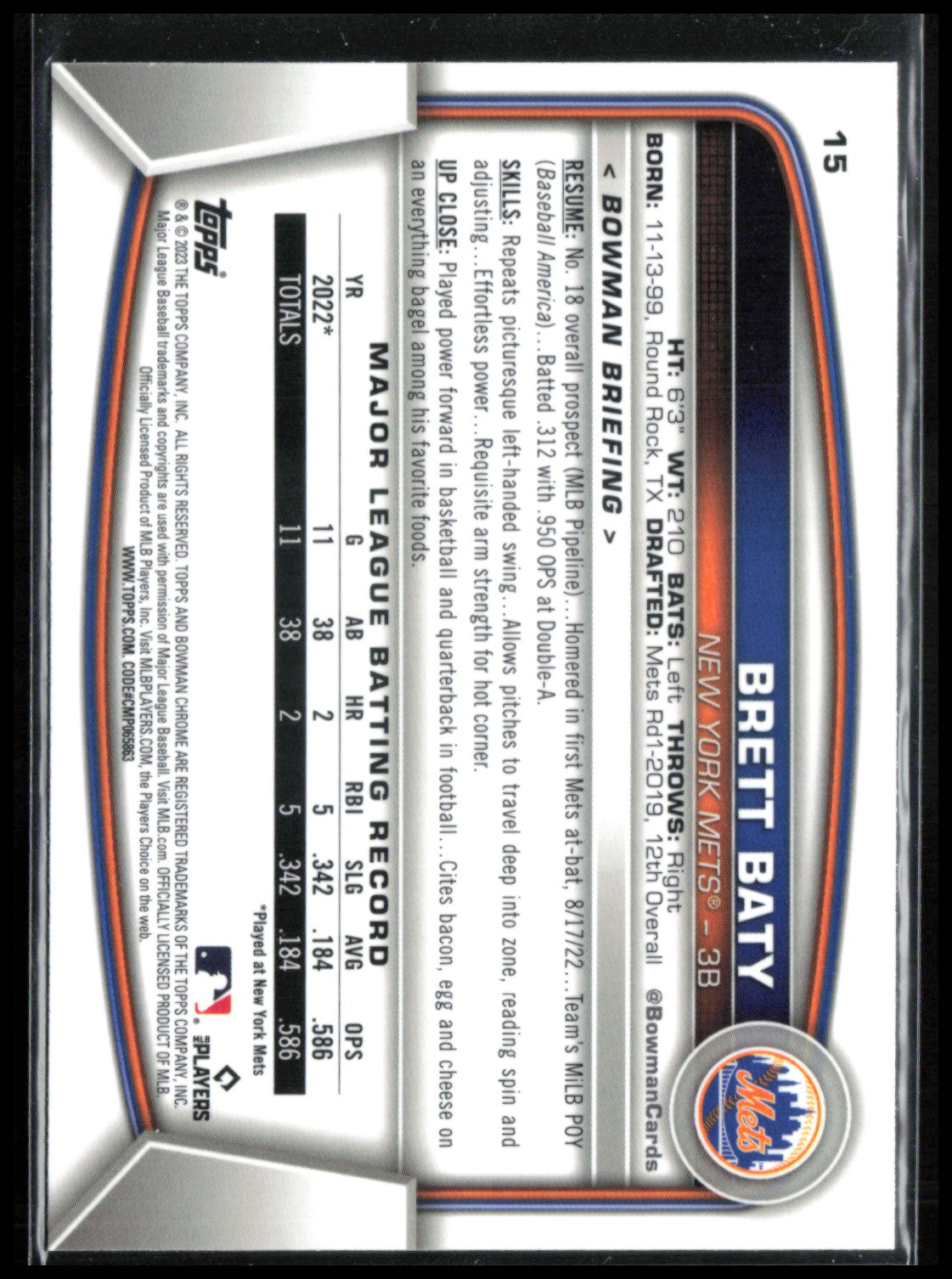 Brett Baty RC