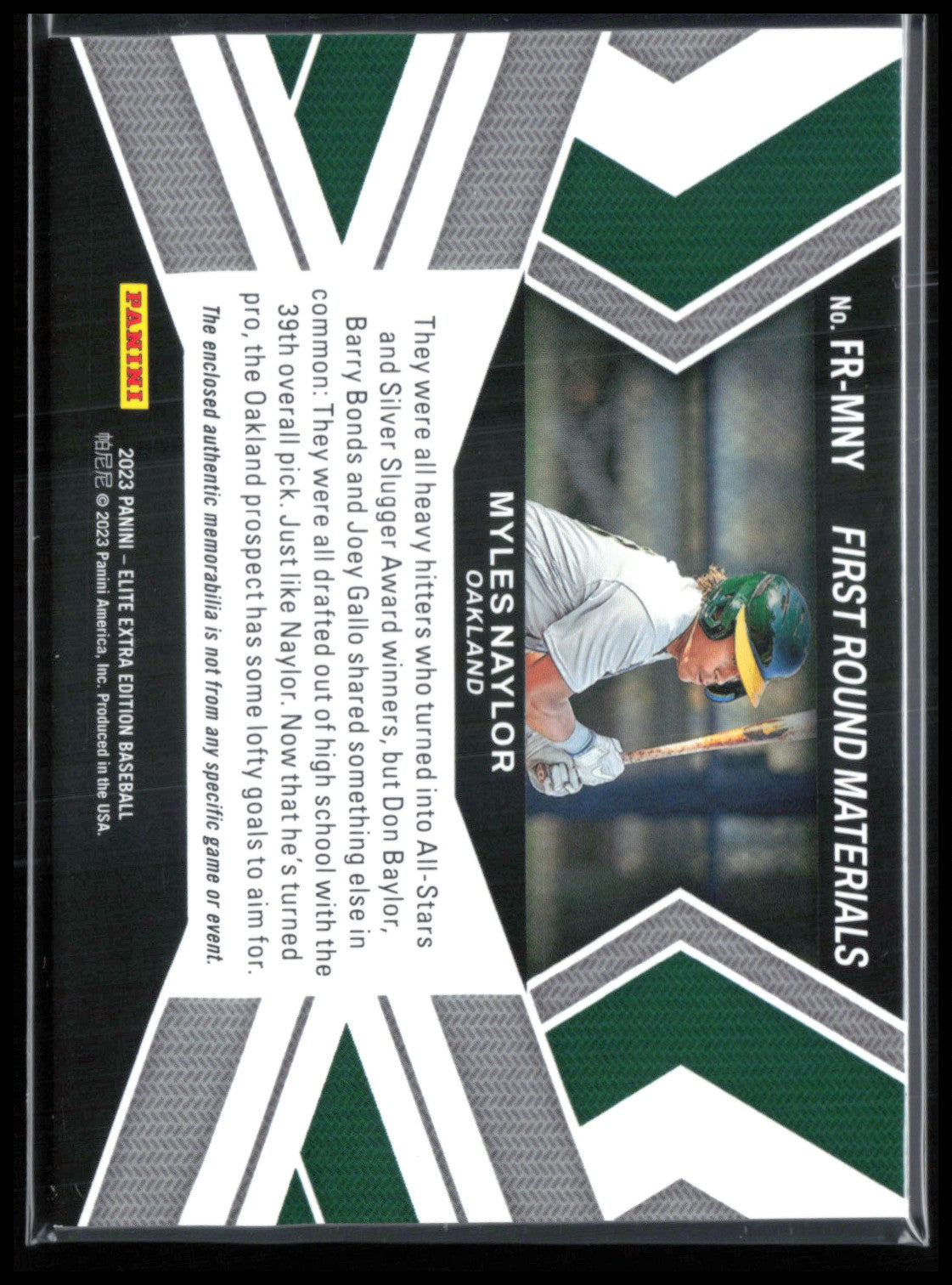 Myles Naylor Relic