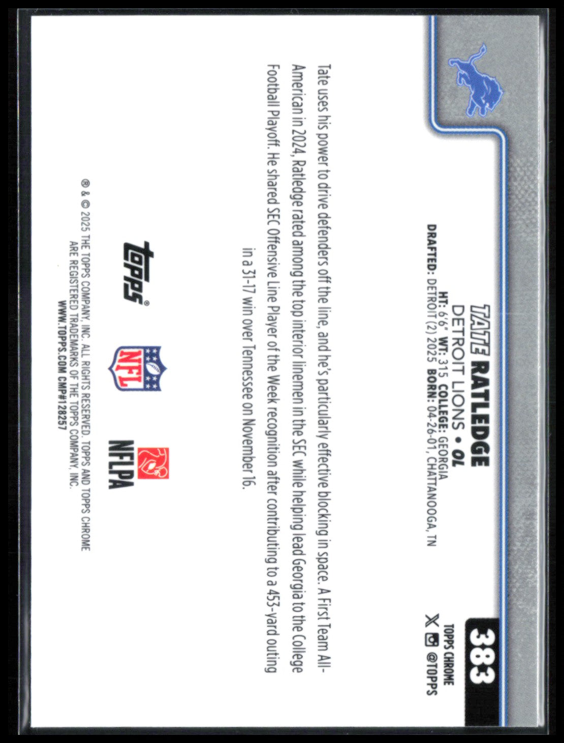 Tate Ratledge RC Pigskin