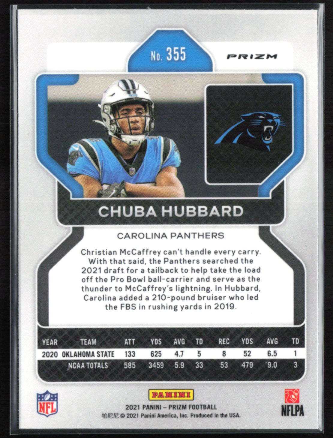 Chuba Hubbard RC Green Prizm