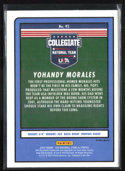 Yohandy Morales Red White Stripe