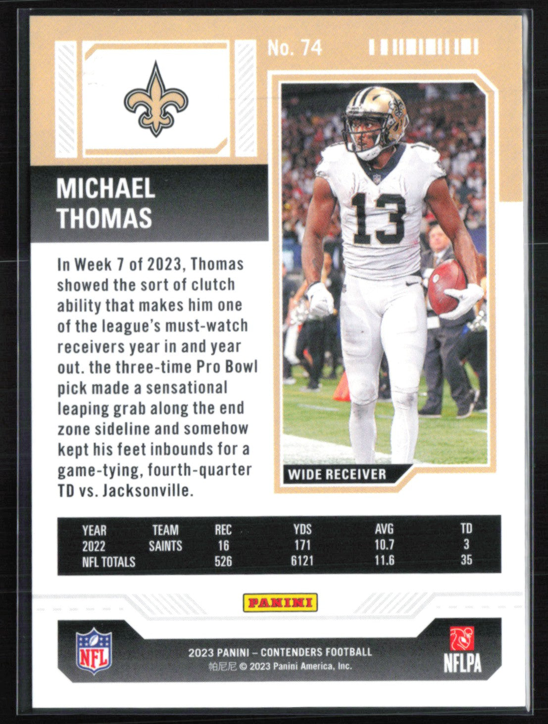 Michael Thomas /149 Divisional Ticket
