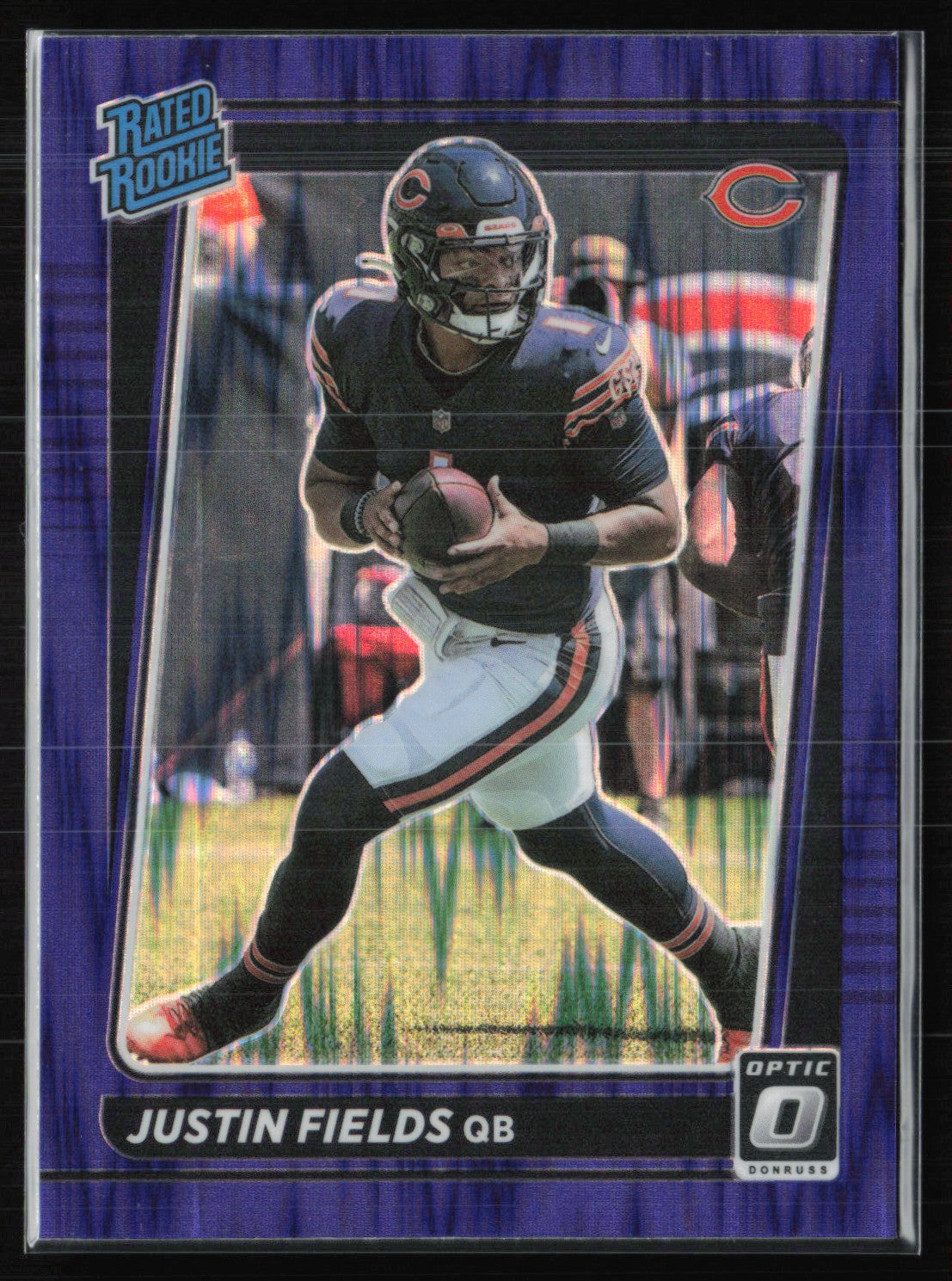 Justin Fields RC Purple Shock 2021 Donruss Optic
