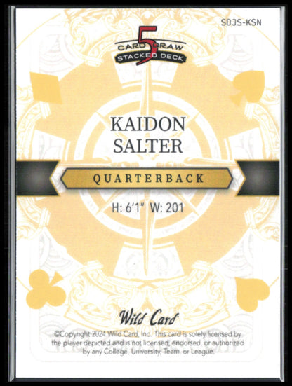 Kaidon Salter 1/1 Ace of Hearts 2024 Wild Card