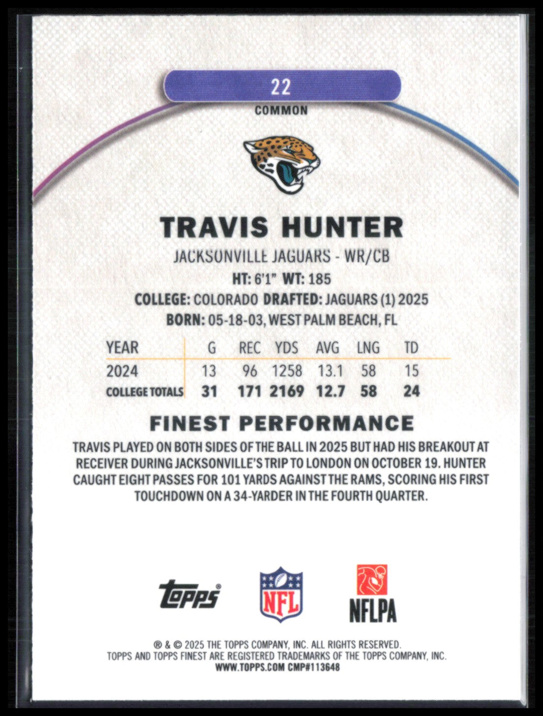 Travis Hunter RC