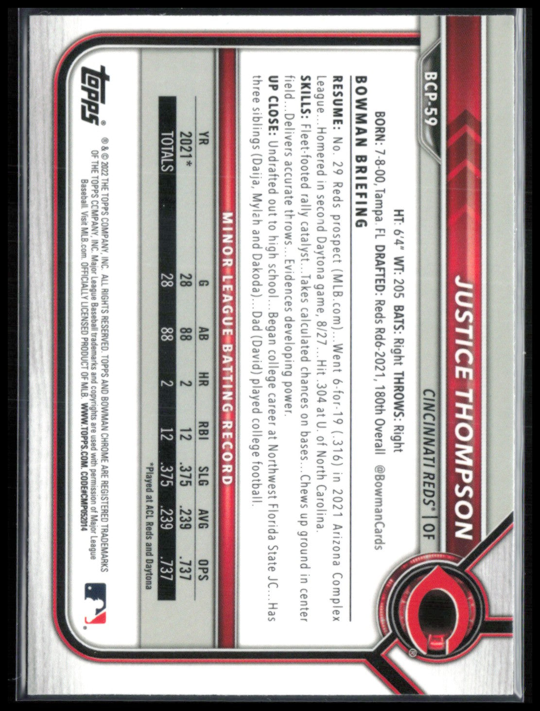 Justice Thompson 1st Bowman Mojo