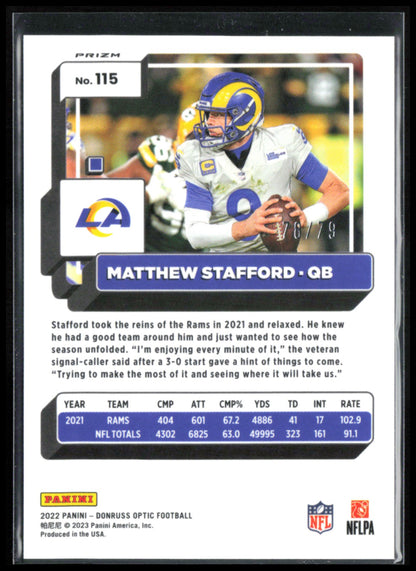 Matthew Stafford Pink Velocity /79