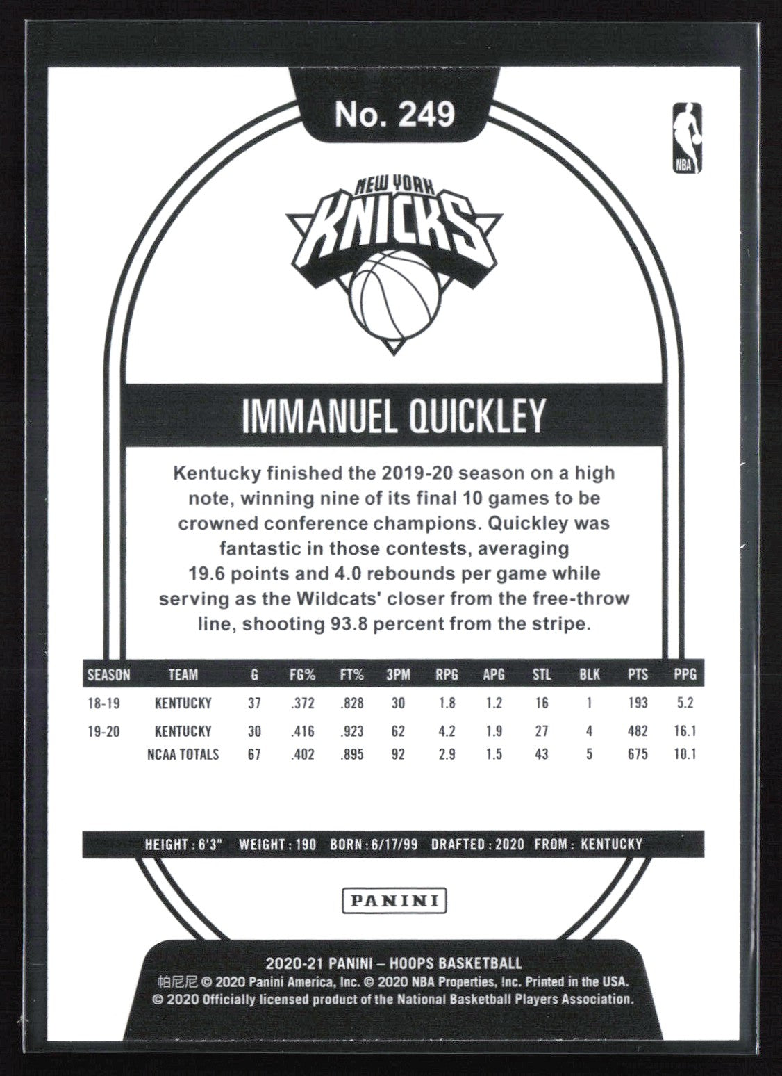 Immanuel Quickley RC