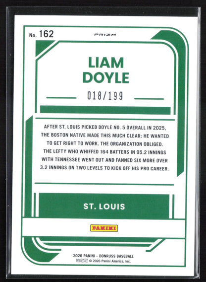 Liam Doyle Rated Prospect Orange /199