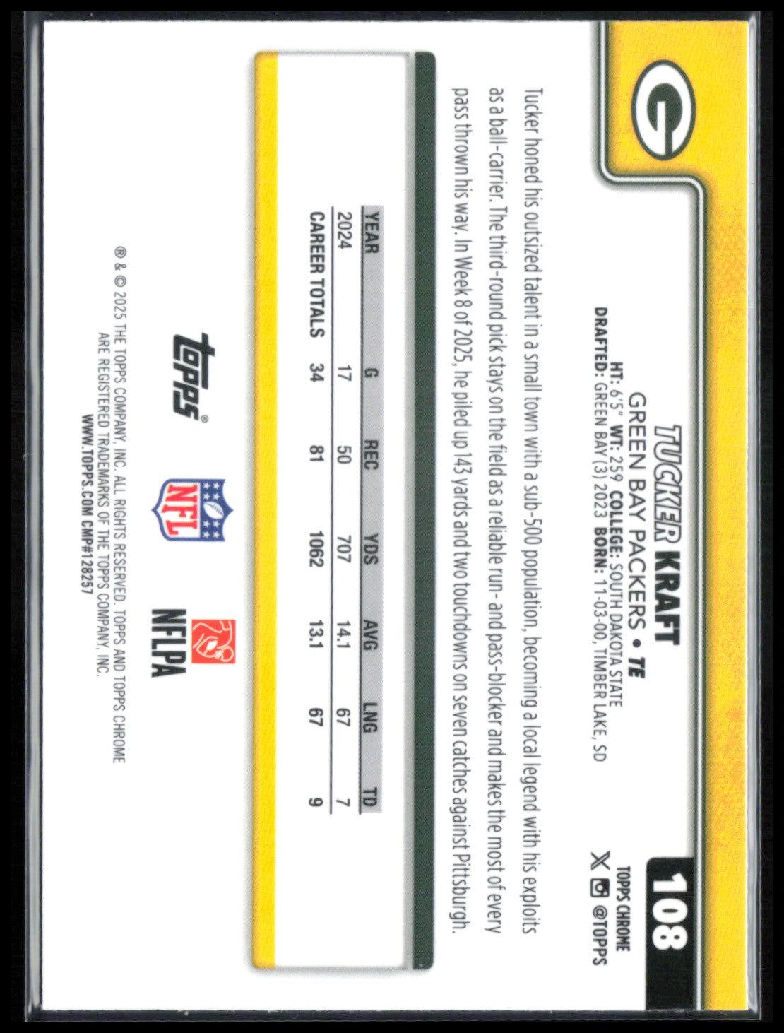 Tucker Kraft Pigskin Parallel