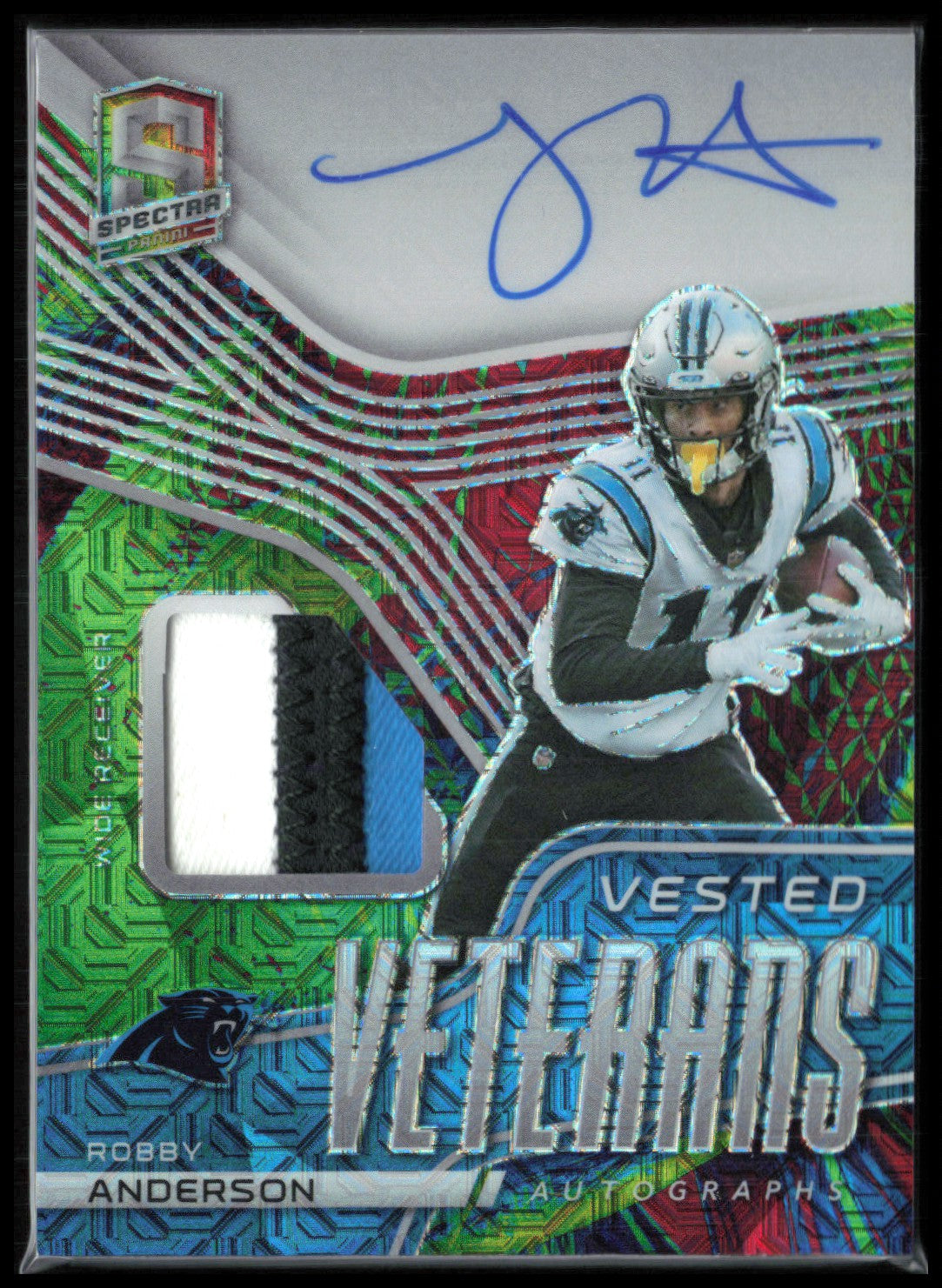 Robby Anderson Patch Auto 01/10 Vested Veterans