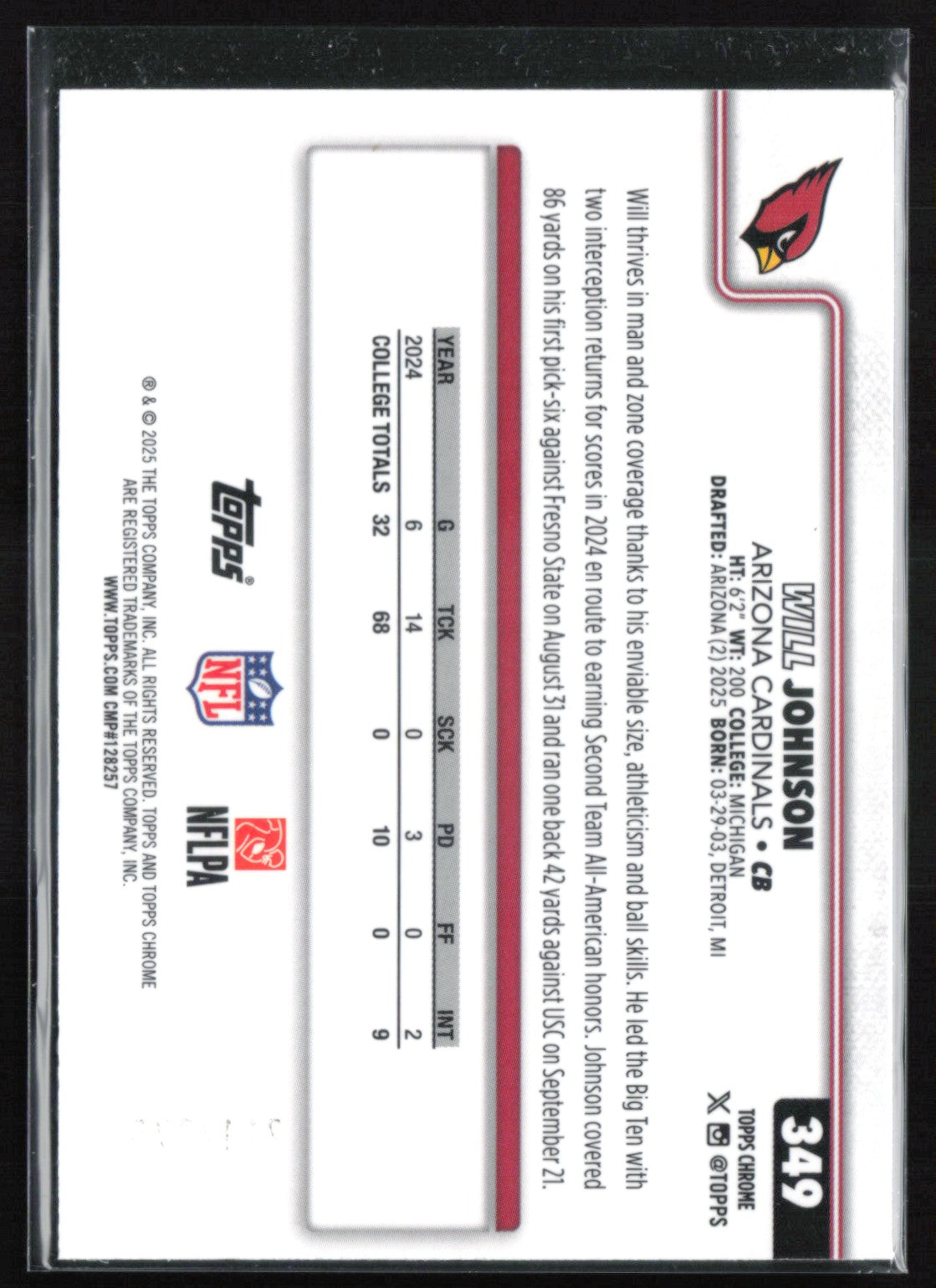Will Johnson RC Yellow Wave /275