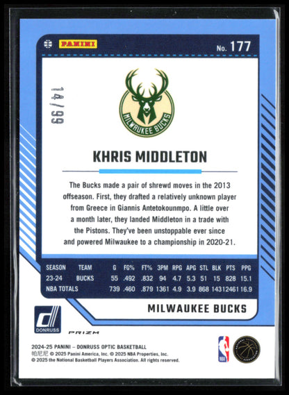 Khris Middleton /99 Copper Glitter