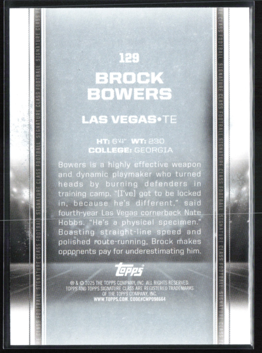 Brock Bowers RC