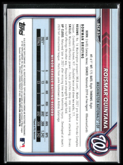 Roismar Quintana 1st Bowman Lava Refractor /399