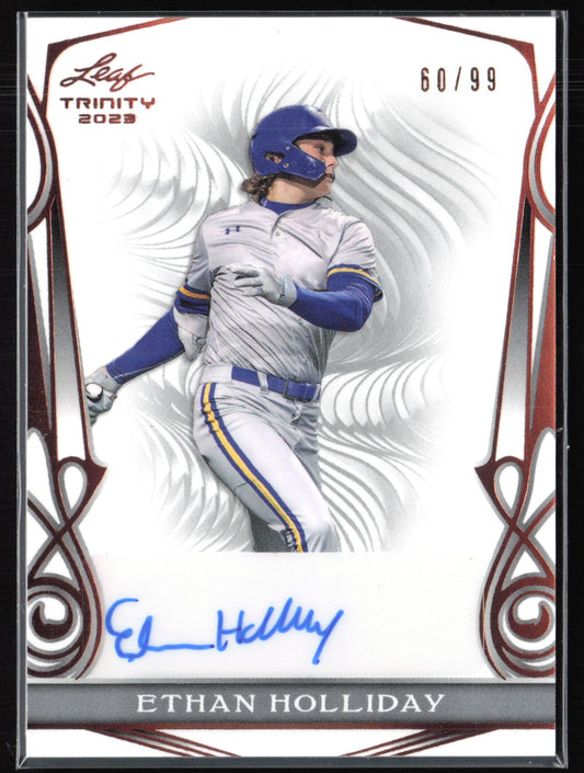 Ethan Holliday Auto /99 2023 Leaf Trinity BA-EH1
