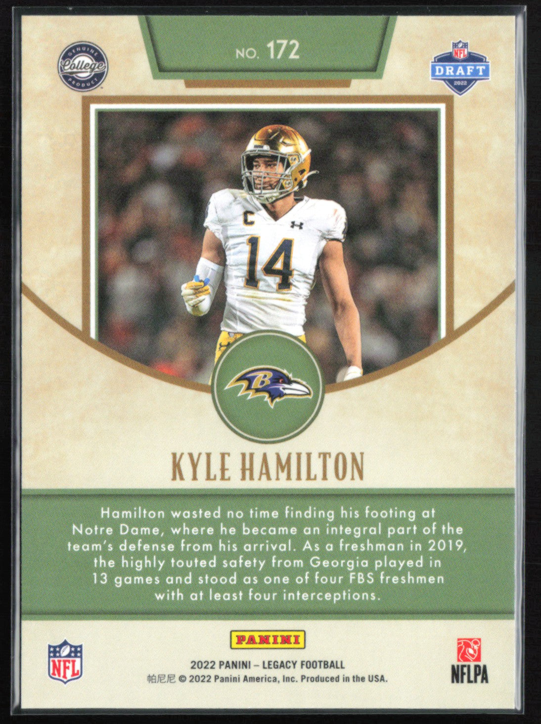Kyle Hamilton RC Yellow /150