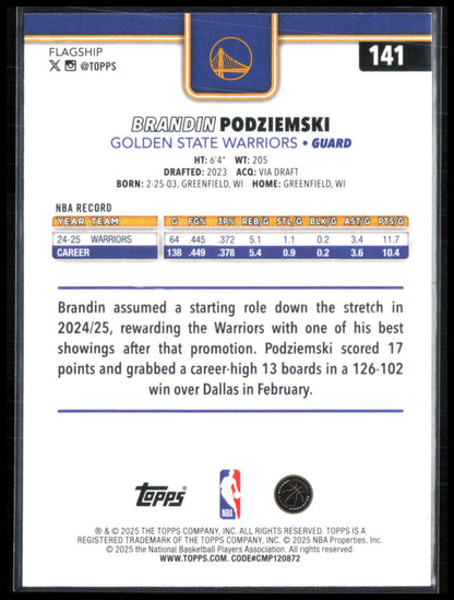 Brandin Podziemski Pink Foil