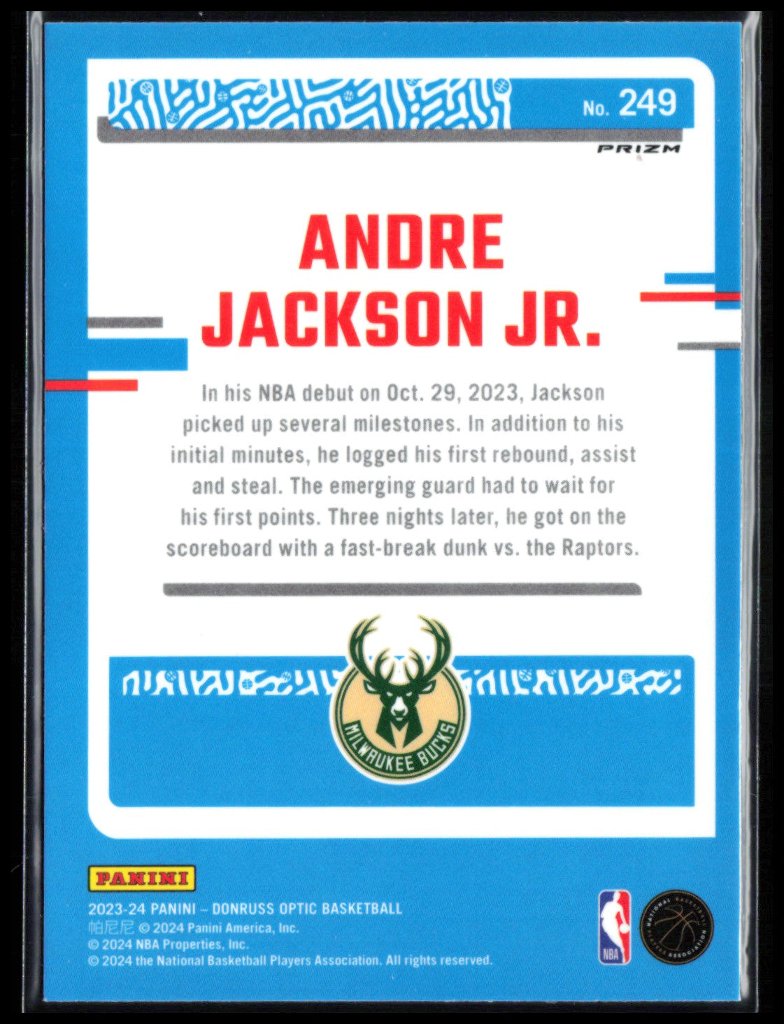 Andre Jackson Jr. RC Purple