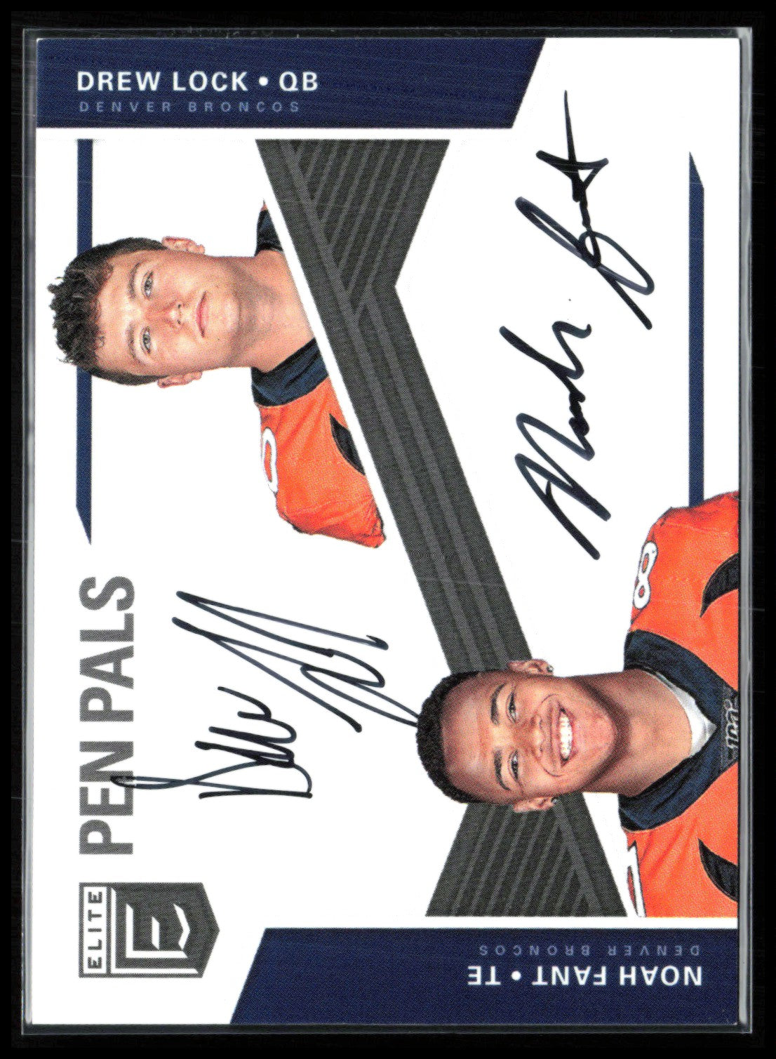 Drew Lock/Noah Fant Dual Auto Pen Pals 2010 Donruss Elite