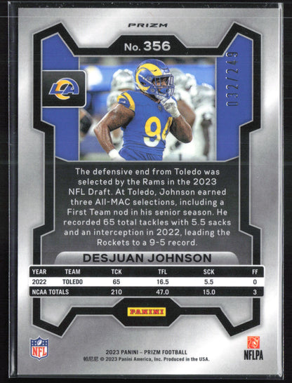 Desjuan Johnson RC orange /249