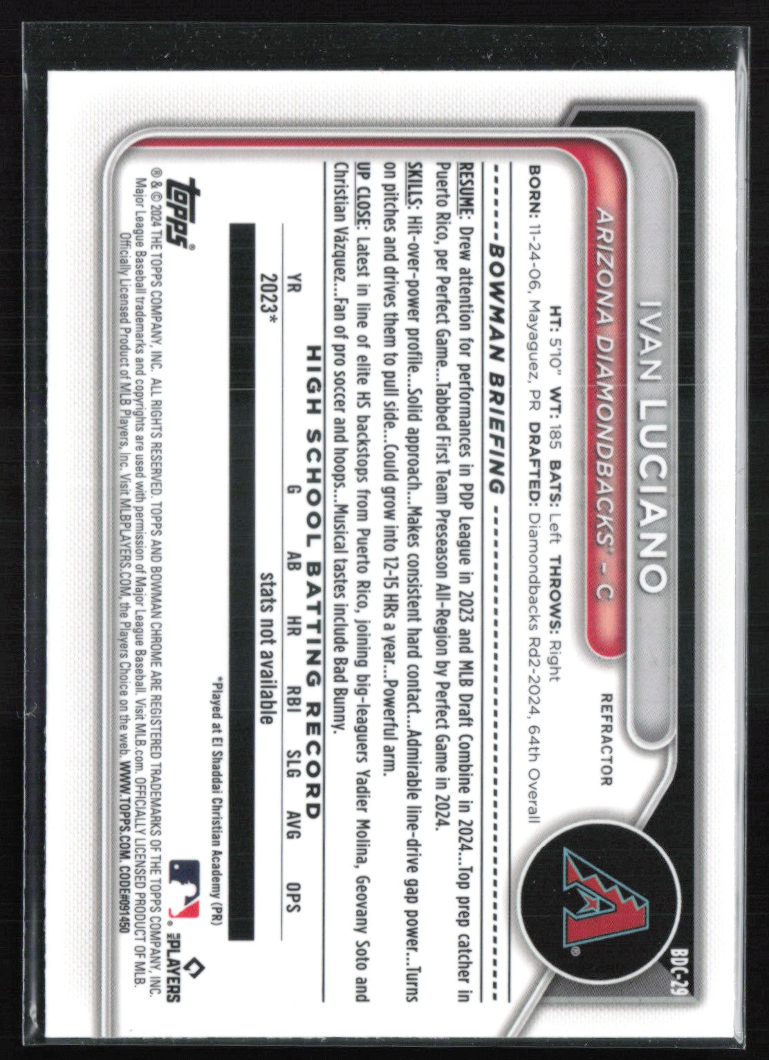 Ivan Luciano 1st Bowman Refractor