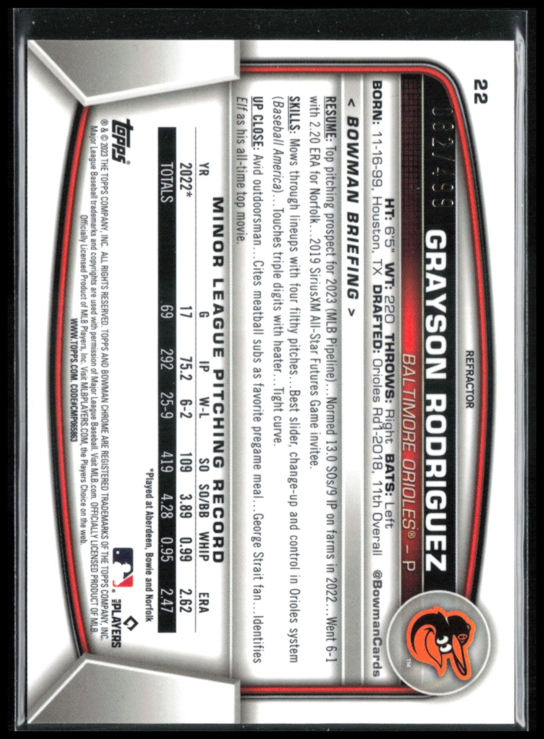 Grayson Rodriguez RC Refractor /499