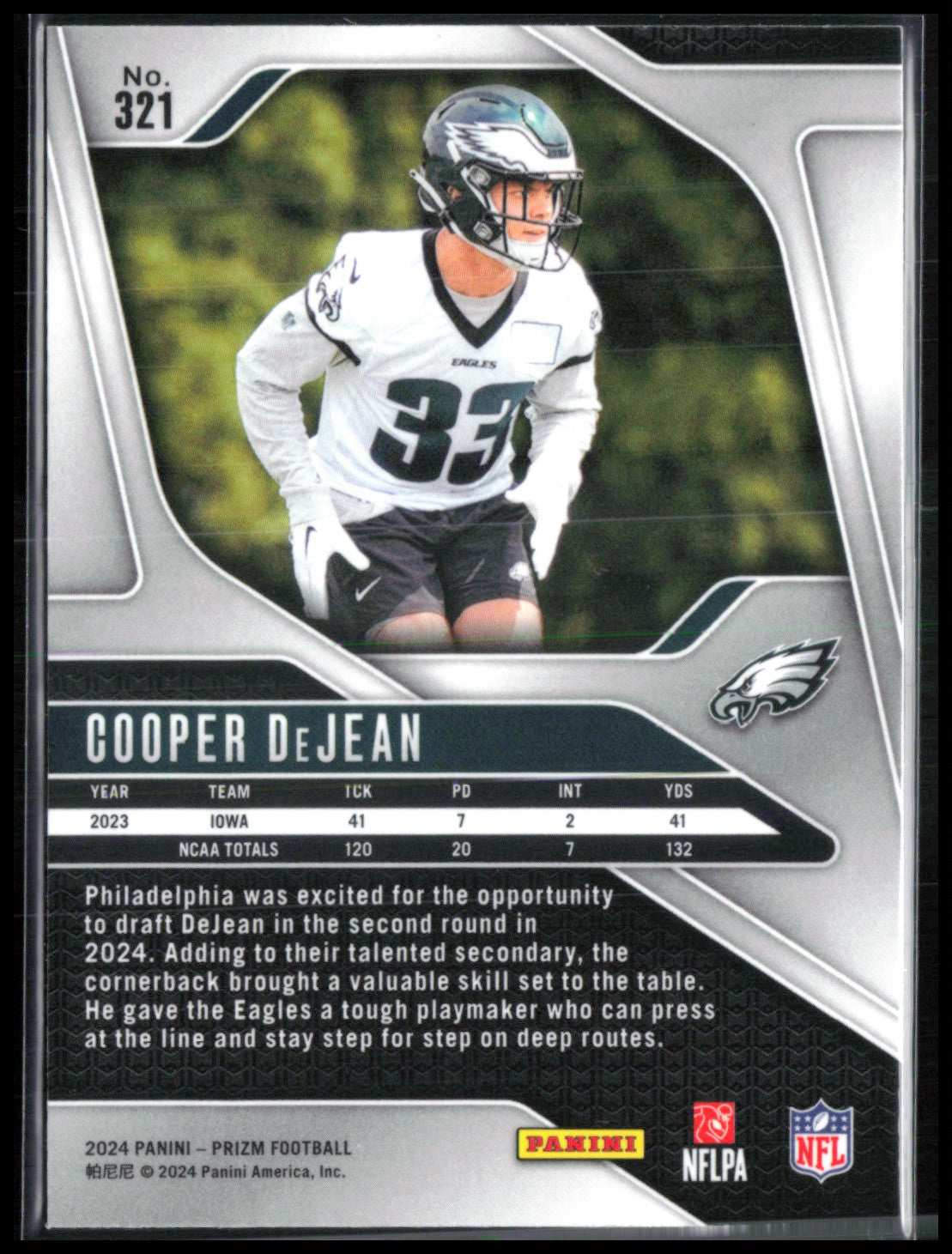 Cooper DeJean RC 2024 Prizm
