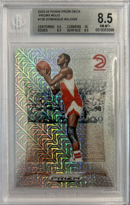 Dominique Wilkins Mojo /25 2023 Panini Prizm Deca BGS 8.5