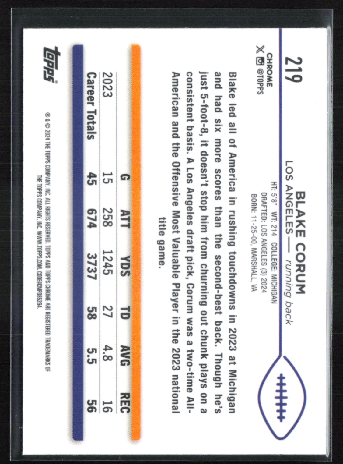 Blake Corum RC