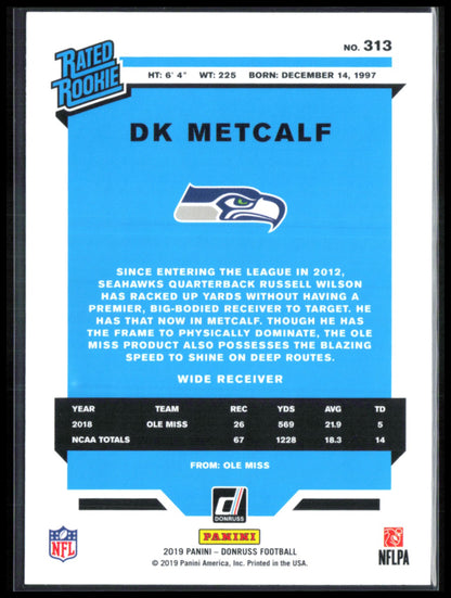 DK Metcalf RC 2019 Donruss