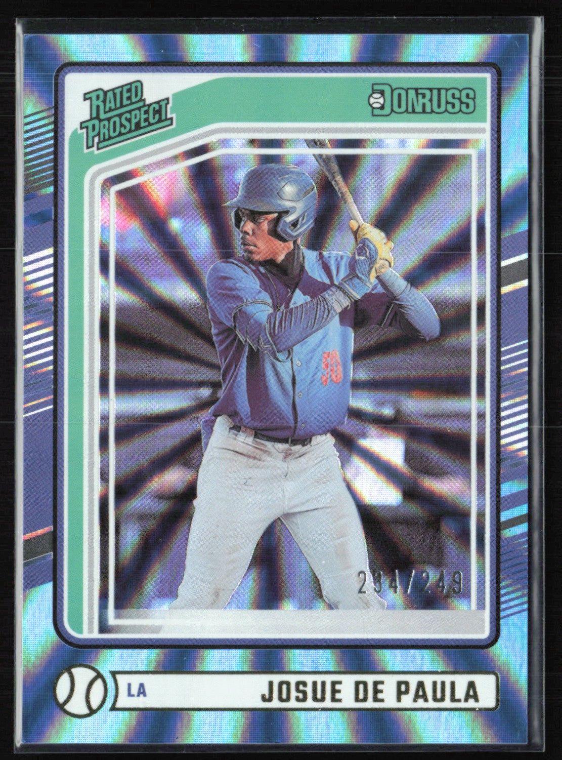 Josue De Paula Rated Prospect /249 Teal Laser