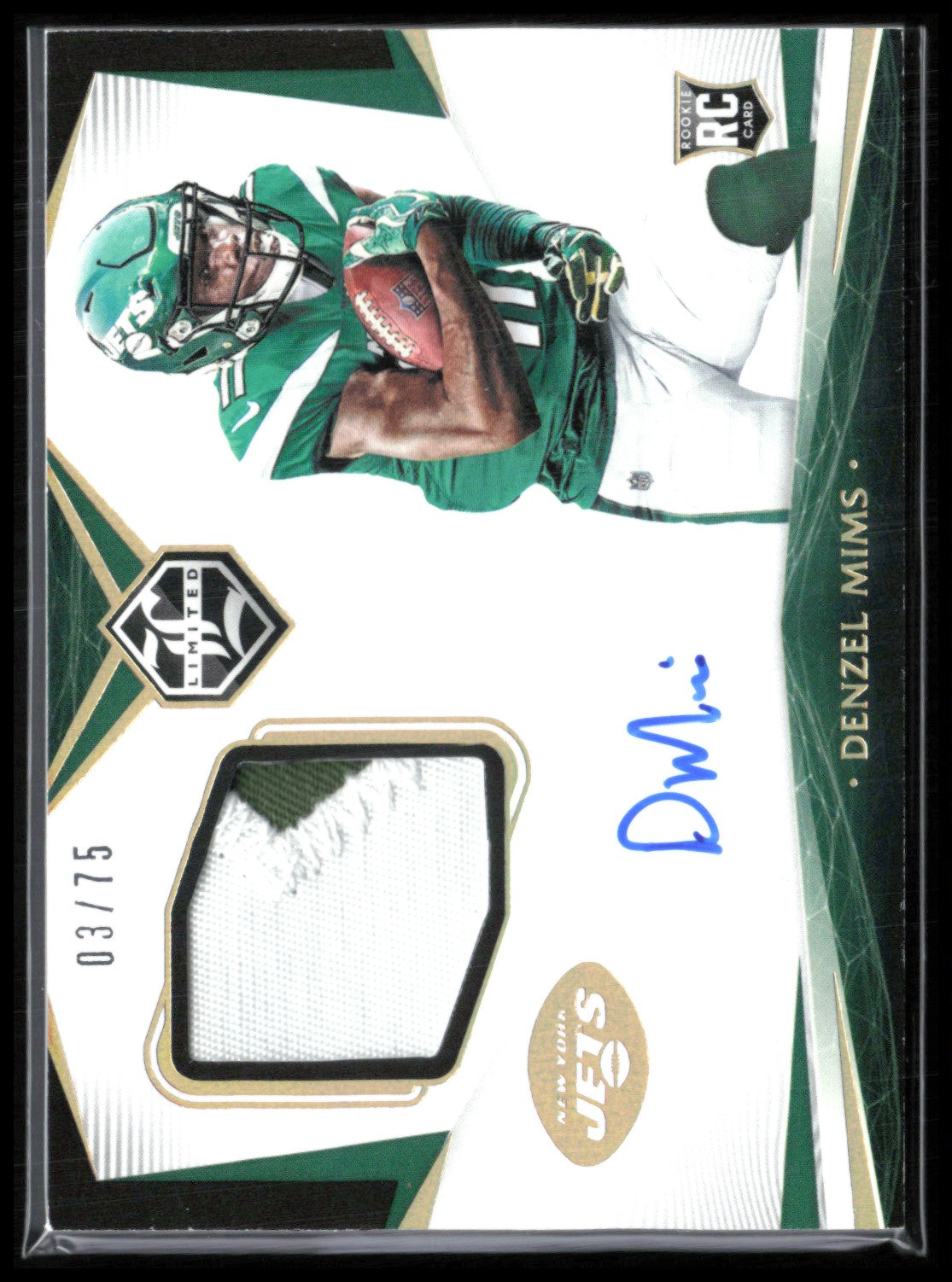 Denzel Mims RC Mem Auto /75 Limited